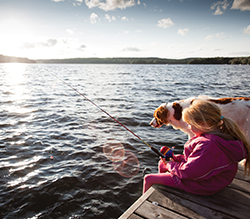 girl fishing
